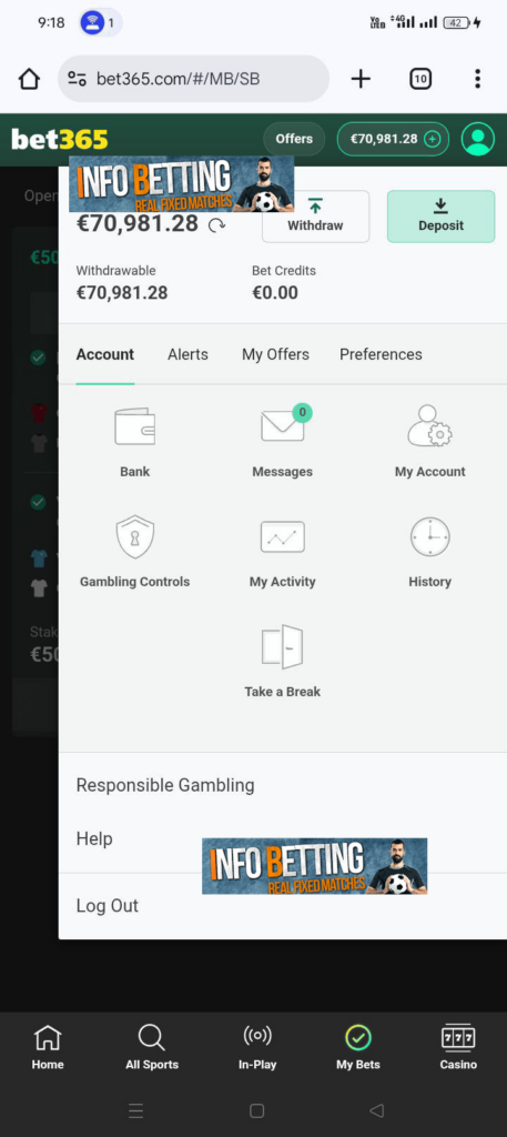 betting fixed matches