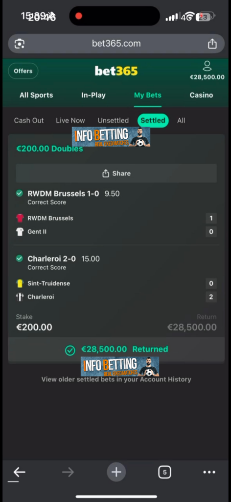correct score fixed matches