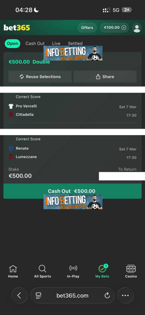 correct fixed matches